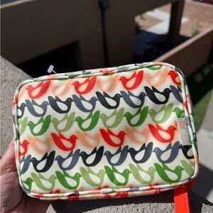 Orla Kiely Etc. “Birdwatch” Double-Zip Travel Cosmetic Organizer Bag